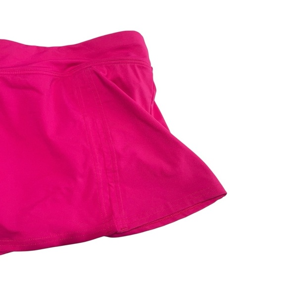 Lands' End size 8 Mini swim skirt w slit tummy control Bright Pink 360767 - Picture 5 of 9